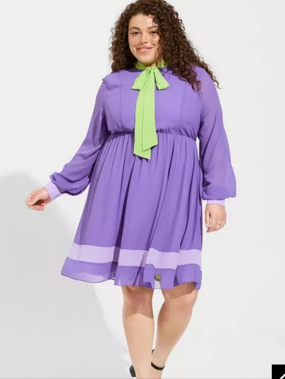 Torrid Scooby Doo Daphne Chiffon Fit N Flare Dress Halloween Costume Womens 3X